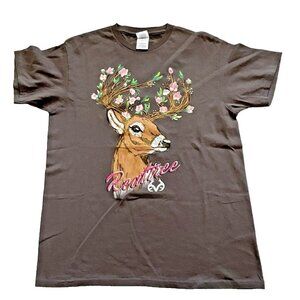 Delta‎ Pro Weight Realtree Graphic Tee Shirt Women's Size M Deer Flowers Hunting